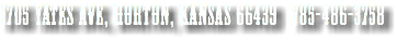 1705 Yates Ave, Horton, Kansas 66439 785-486-3758